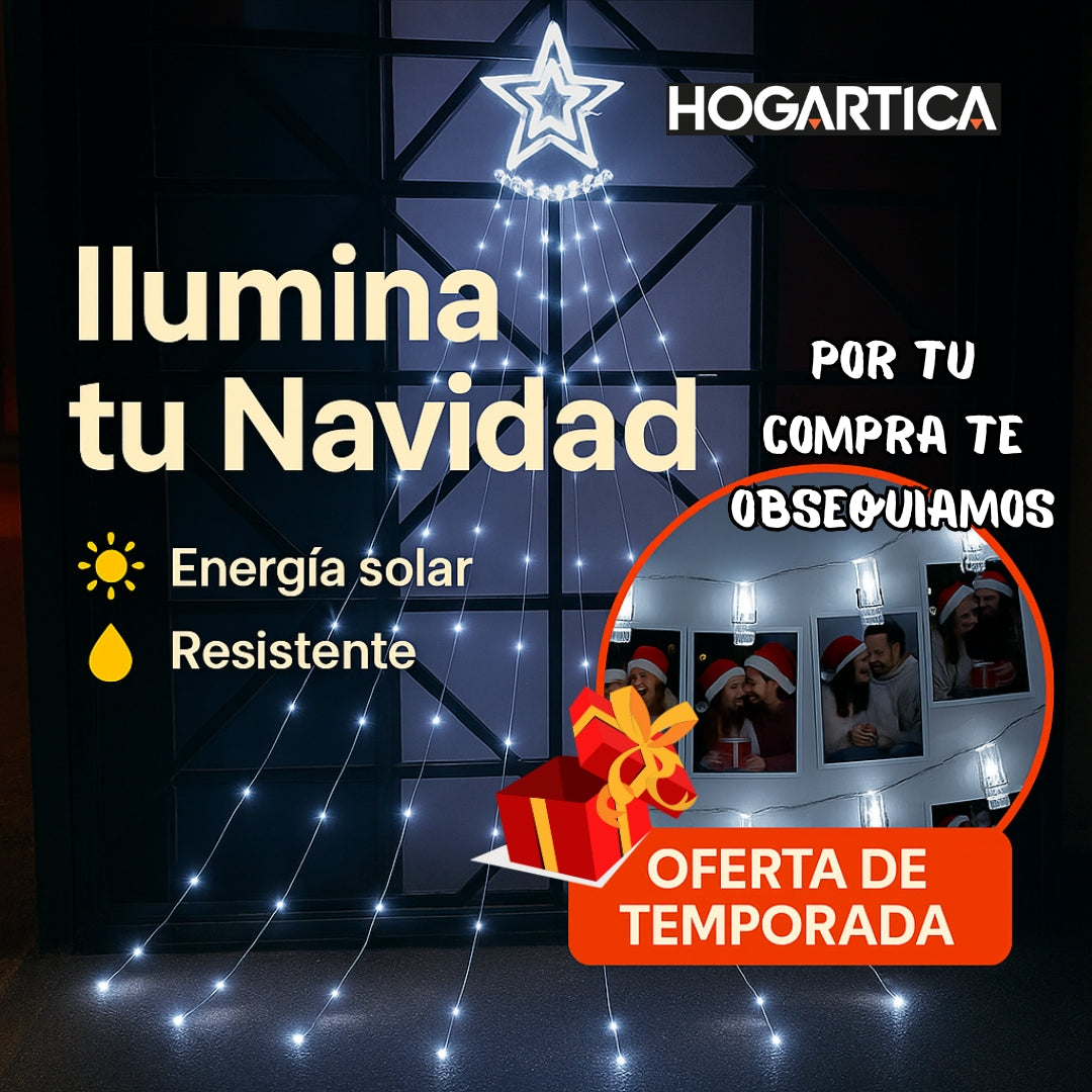 ✨ Estrella Mágica Solar 🌞 – La cascada de luz que transforma tu Navidad