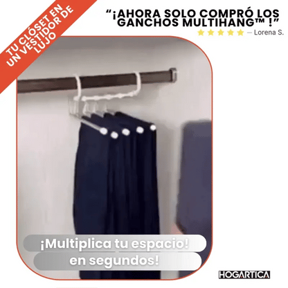 MultiHang™ ¡Revoluciona tu Clóset: 5 Veces Más Espacio!