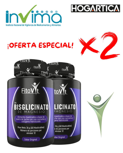 🎁 Llévate 2 Frascos de Magnesio Bisglicinato Tu Energía Y Tu Salud Con Doble Potencia🧠