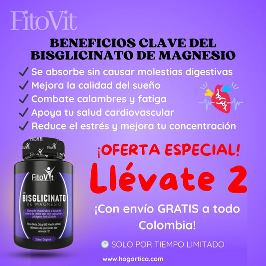 🎁 Llévate 2 Frascos de Magnesio Bisglicinato Tu Energía Y Tu Salud Con Doble Potencia🧠