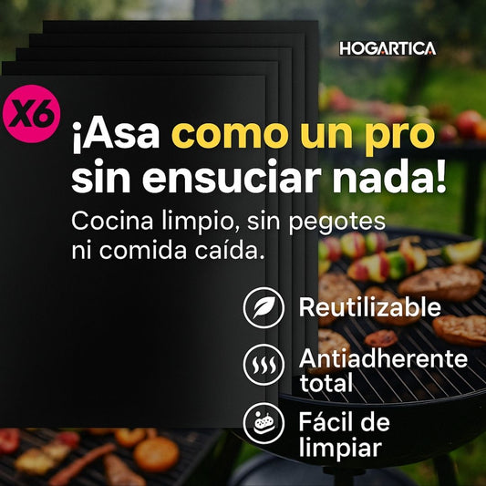 GrillMax™ Pack x6 | Asados limpios por menos de $19.000 PESOS 🔥 cada una