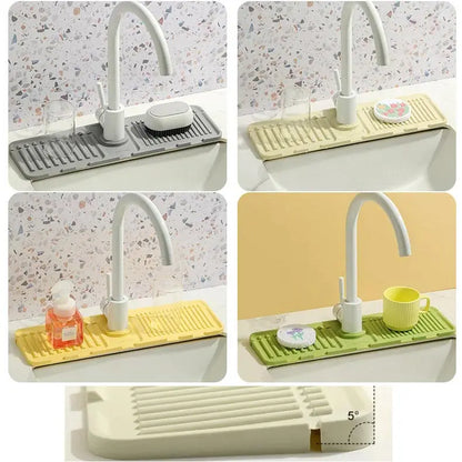 2X1 AquaStop Pro™| Tapete Protector y Escurridor de Grifo