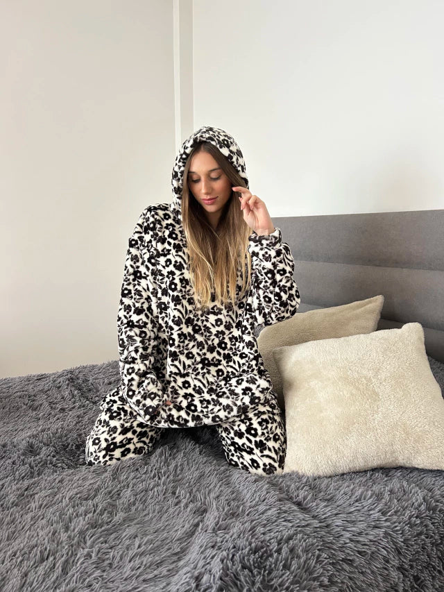 Kovely® Full Print Conjunto Polar Oversize ¡Abriga como cobija, pero sin perder el estilo!